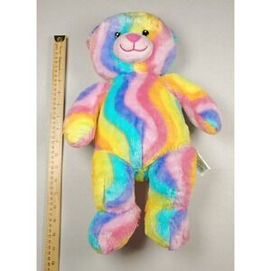 Rainbow Hugs Swirl Enchanted Teddy build‎ a bear 16 in plush